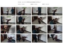 【SXYC0079】王丽黑胶衣前后固定跪地缚 马具口塞